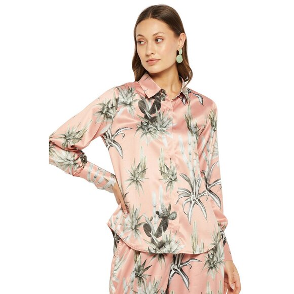 Gypsie Blu Satin Silky Pajama Pant Set for Women Loungewear Sleepwear 2 Piece - Picture 5 of 7